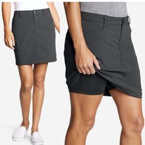 Eddie Bauer Horizon Skort Built-in Shorts Skirt Olive Green Hiking Size 8